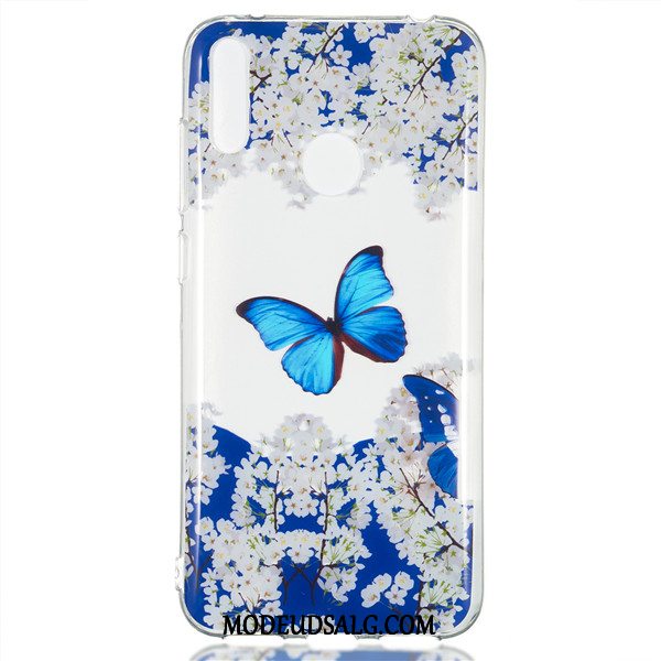 Huawei Y7 2019 Etui / Cover Hængende Ornamenter Blå Gennemsigtig Trend Alt Inklusive