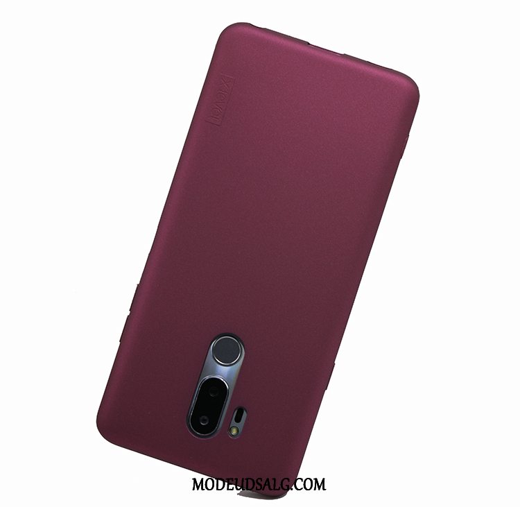 Lg G7 Thinq Etui / Cover Nubuck Tynd Beskyttelse Alt Inklusive Vinrød