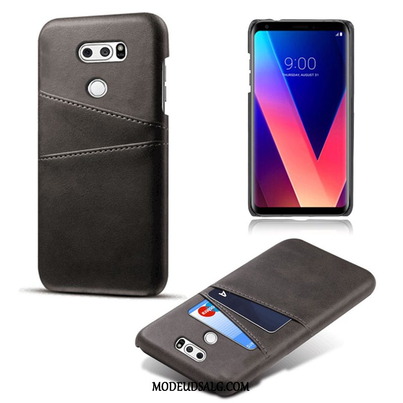 Lg V30 Etui / Cover Grå Trend Kvalitet Business