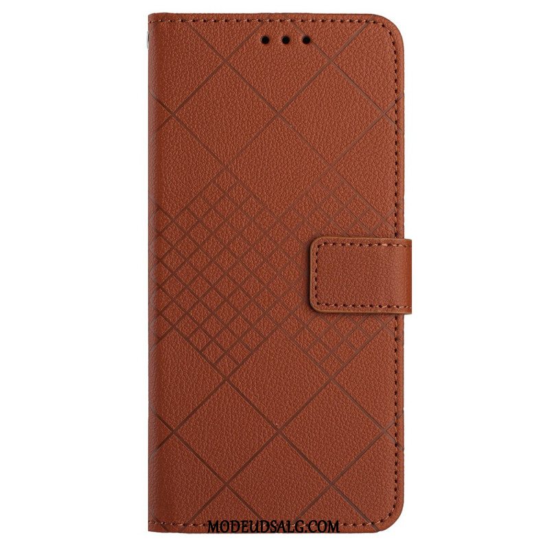 Læder Cover Oneplus 12r Strappy Diamanter