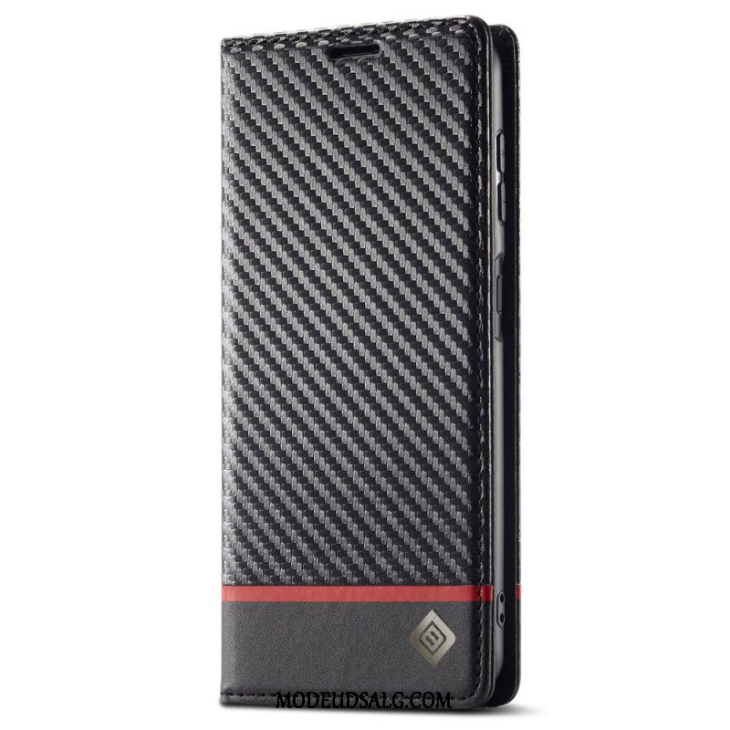 Læder Cover Samsung Galaxy A15 Telefon Etui Kulfiber Lc.imeeke