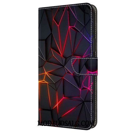 Læder Cover Samsung Galaxy A16 5g Telefon Etui Rødt Revnemønster