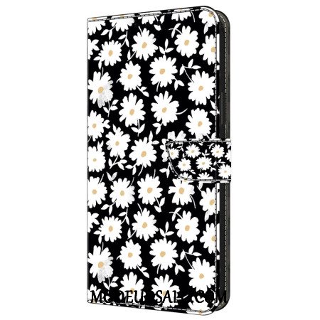 Læder Cover Samsung Galaxy A55 5g Telefon Etui Blomster