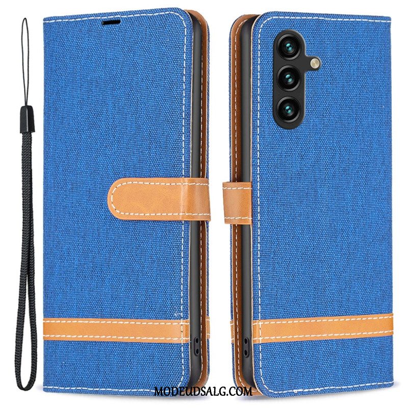 Læder Cover Samsung Galaxy A55 5g Telefon Etui Stof