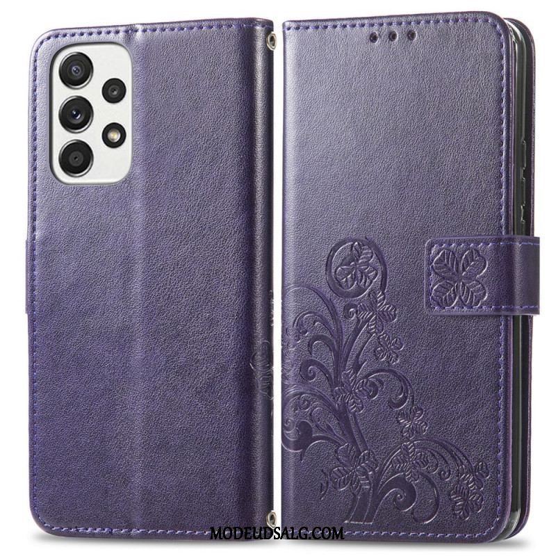 Læder Cover Samsung Galaxy M53 5G Firkløver