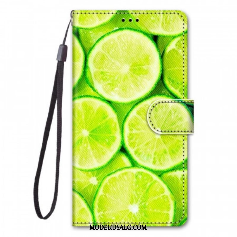 Læder Cover Samsung Galaxy M53 5G Limefrugter