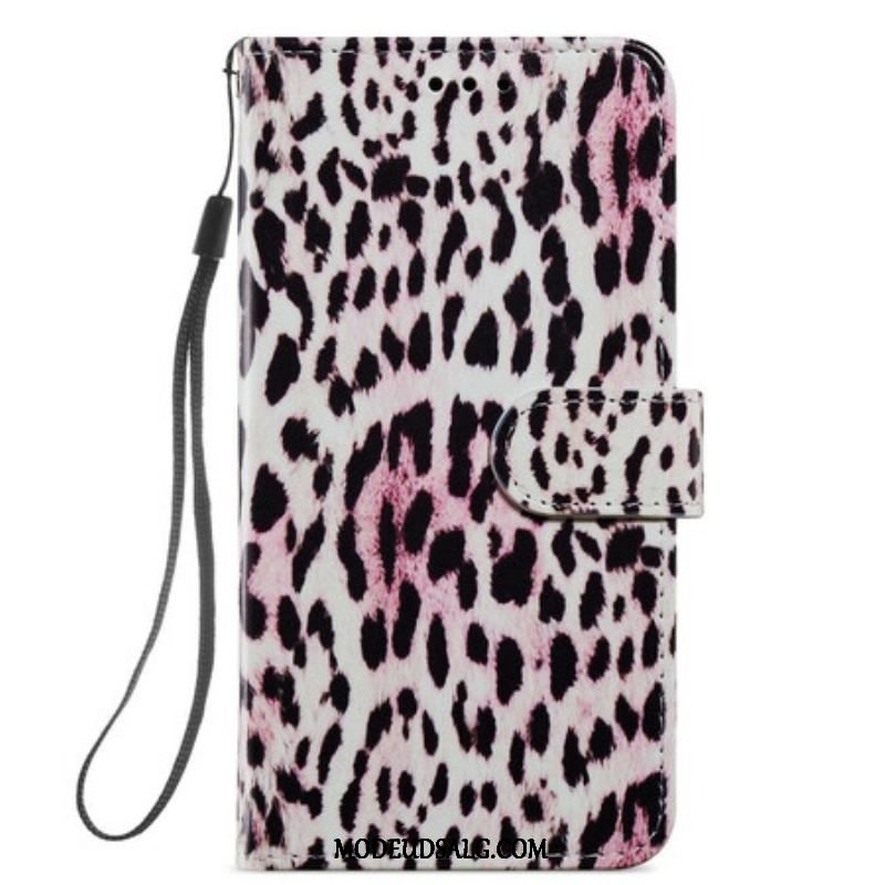 Læder Cover Samsung Galaxy S21 FE Leopard Print