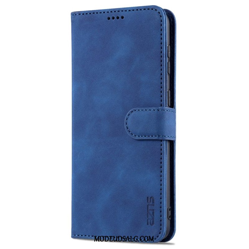 Læder Cover Samsung Galaxy S24 Plus 5g Telefon Etui Azns Ruskind Stil