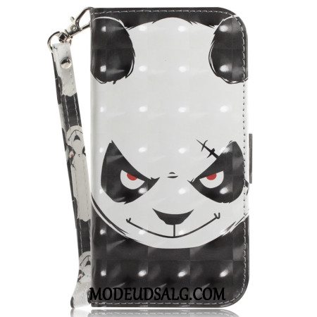 Læder Cover Samsung Galaxy S24 Plus 5g Vred Panda Med Rem