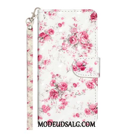 Læder Cover Samsung Galaxy S24 Ultra 5g Telefon Etui Lierty Blomster Med Rem