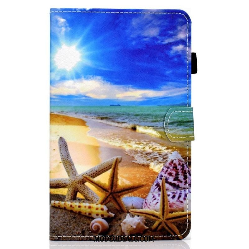 Læder Cover Samsung Galaxy Tab A8 (2021) Sjov Strand