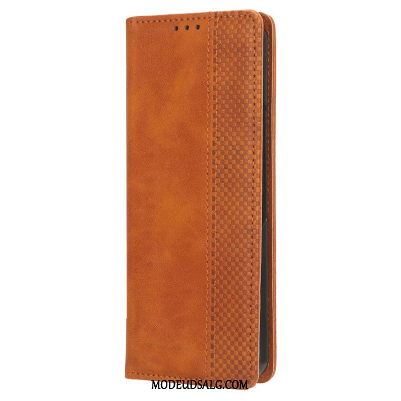 Læder Cover Samsung Galaxy Z Fold 5 Telefon Etui Retro