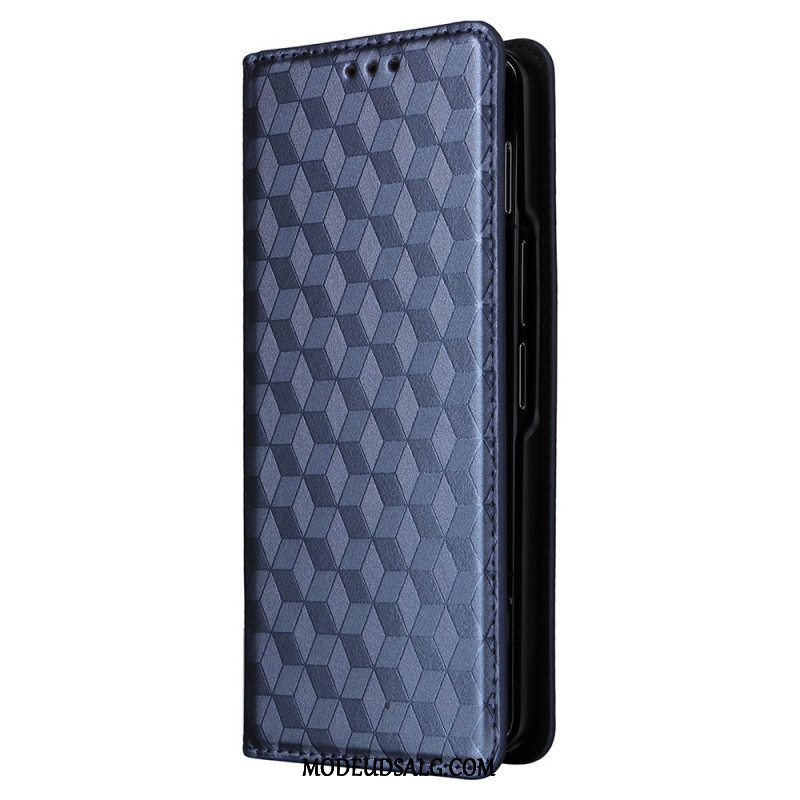 Læder Cover Samsung Galaxy Z Fold 6 Diamantmønster