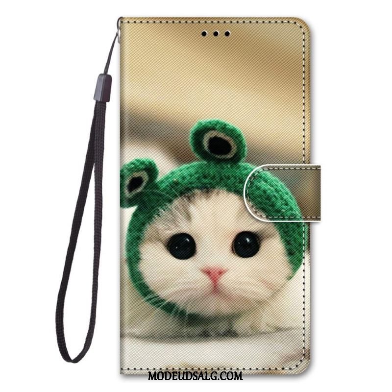 Læder Cover Xiaomi 12 / 12X Katte Med Snor