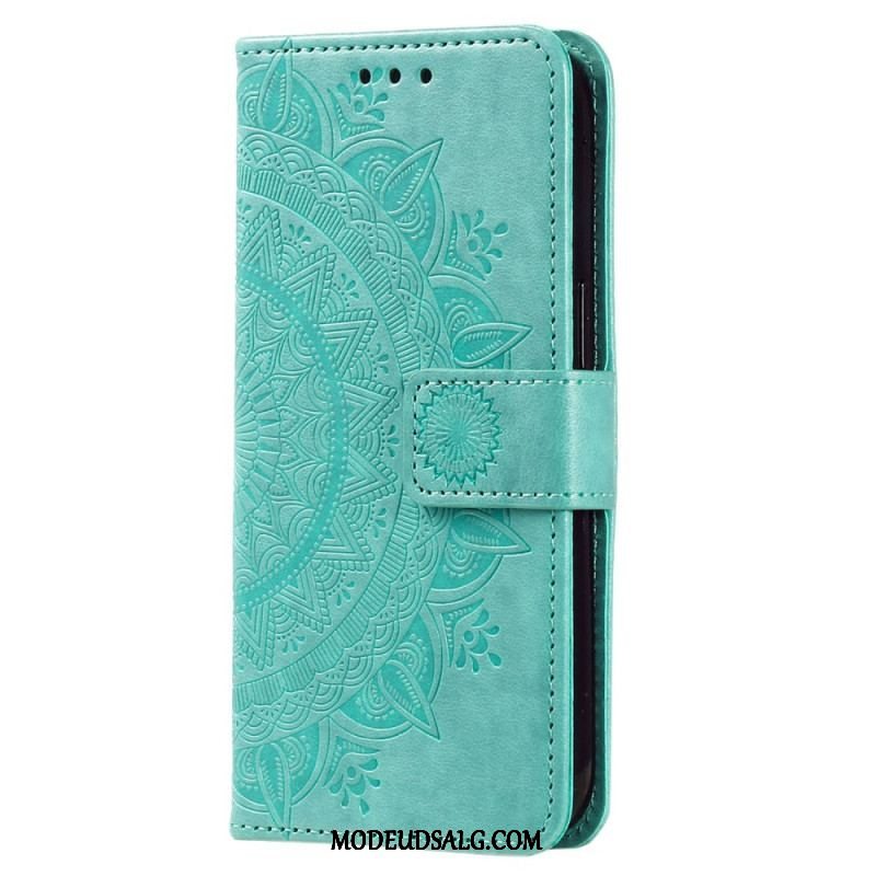 Læder Cover Xiaomi 13 Lite Mandala Sun Med Snor