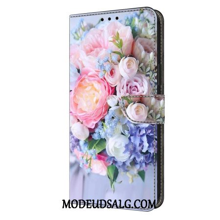 Læder Cover Xiaomi 14 Pro Telefon Etui Farverige Blomster