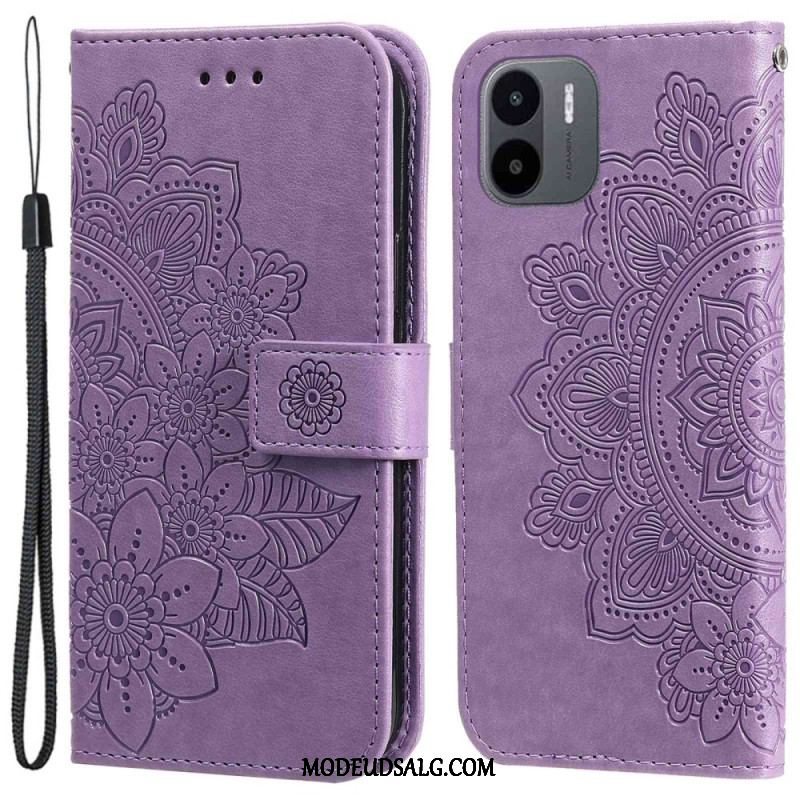 Læder Cover Xiaomi Redmi A1 Blomster Mandala