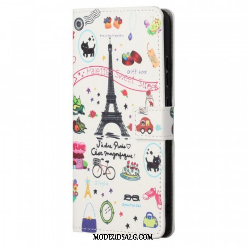 Læder Cover Xiaomi Redmi Note 11 / 11S Jeg Elsker Paris