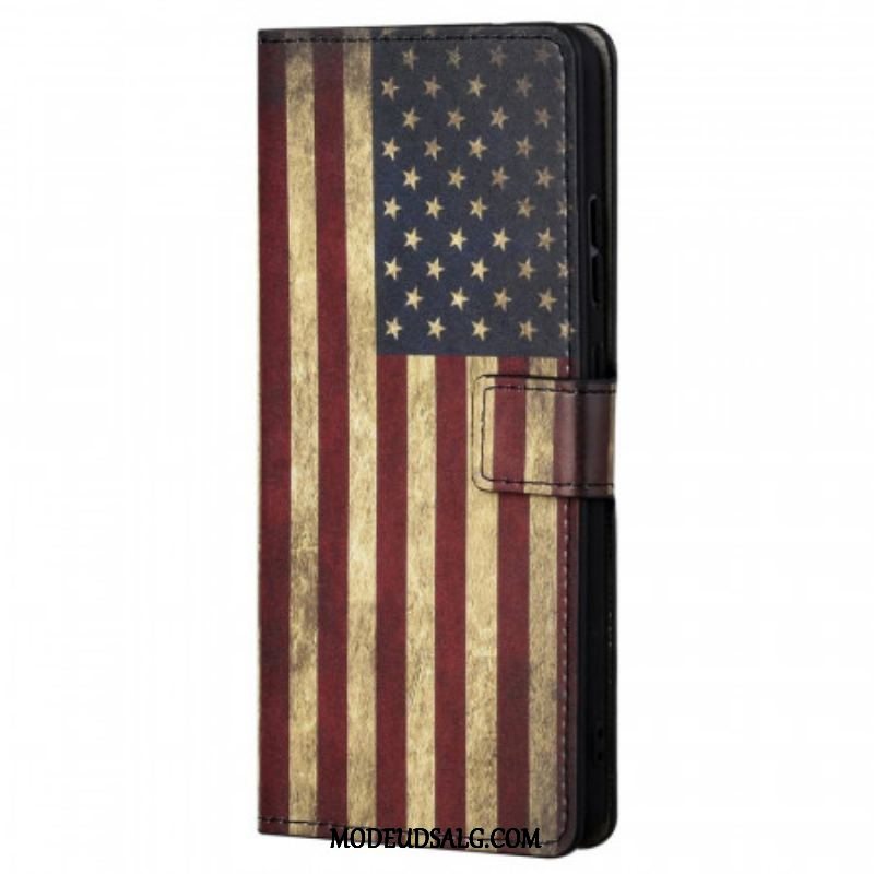 Læder Cover Xiaomi Redmi Note 11 Pro / 11 Pro 5G Amerikansk Flag