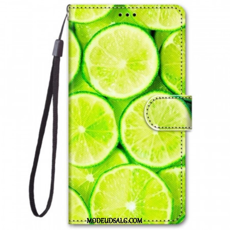 Læder Cover Xiaomi Redmi Note 11 Pro Plus 5G Limefrugter