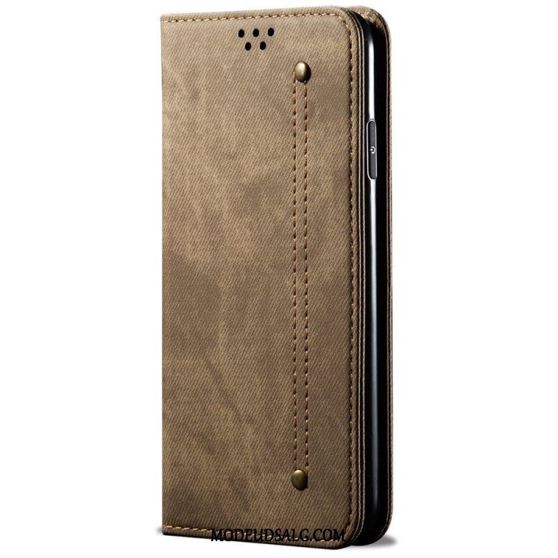 Læder Cover Xiaomi Redmi Note 13 Pro Plus 5g Jeansstof