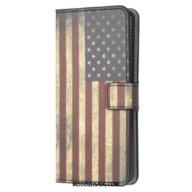 Læder Cover iPhone 13 Mini Amerikansk Flag