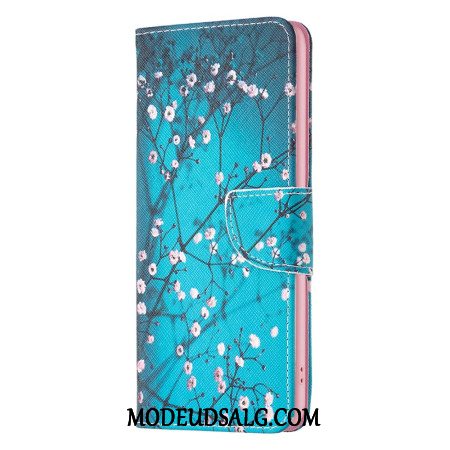 Læder Cover iPhone 16 Plus Blommeblomster