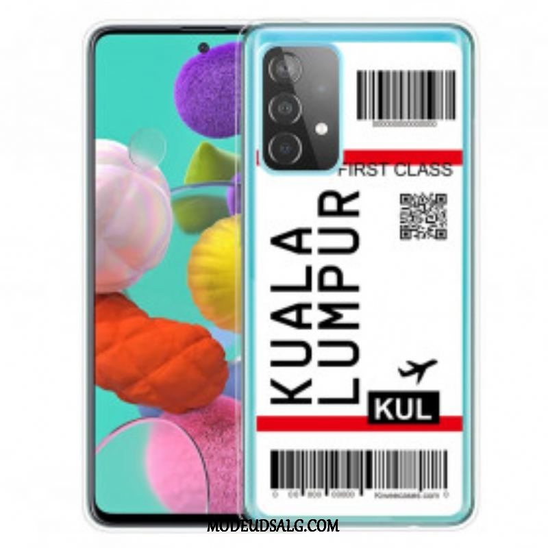 Mobilcover Samsung Galaxy A52 4G / A52 5G / A52s 5G Boardingkort Til Kuala Lumpur