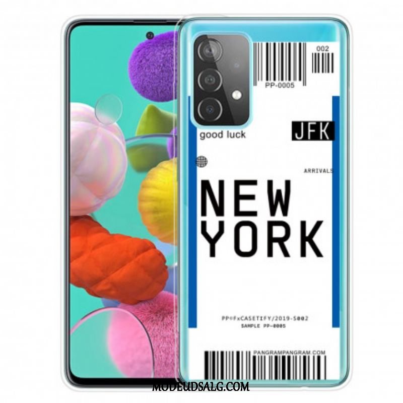 Mobilcover Samsung Galaxy A52 4G / A52 5G / A52s 5G Boardingkort Til New York