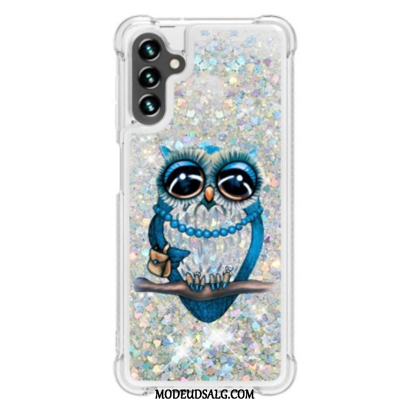 Mobilcover Samsung Galaxy A54 5G Pailletter Miss Owl