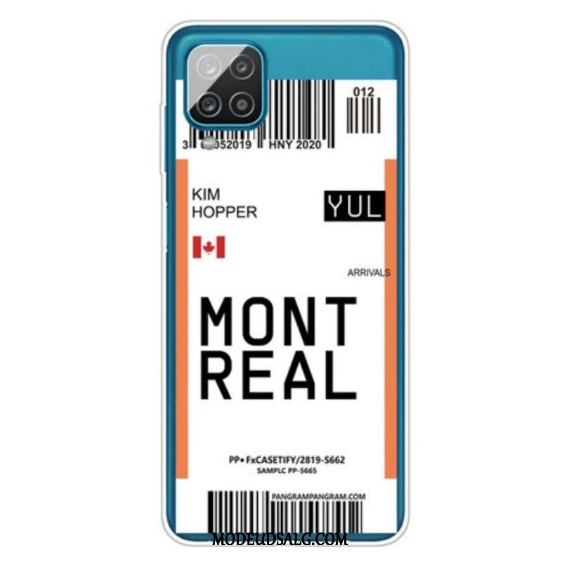 Mobilcover Samsung Galaxy M12 / A12 Boardingkort Til Montreal