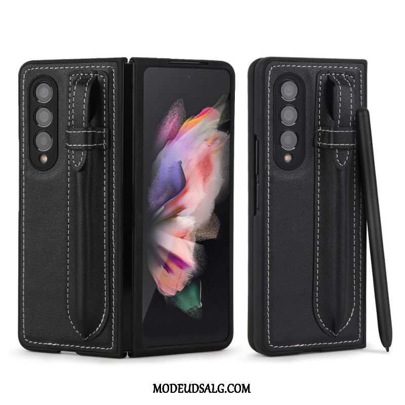 Mobilcover Samsung Galaxy Z Fold 3 5G Penholder I Ægte Læder