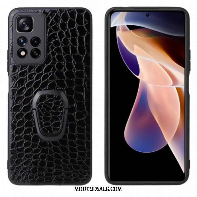 Mobilcover Xiaomi Redmi Note 11 Pro Plus 5G Ring-beslag I Krokodillestil