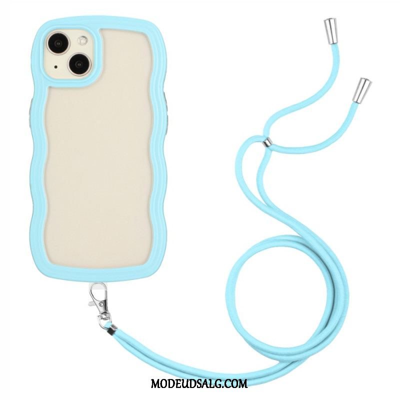 Mobilcover iPhone 15 Plus Med Snor Zig Zag Cord