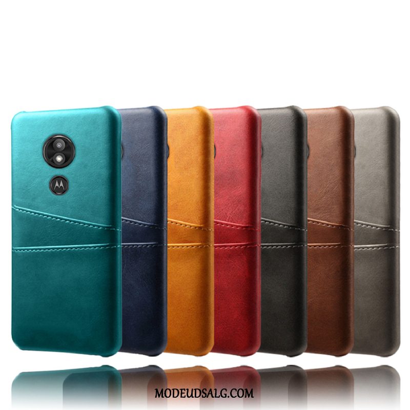 Moto E5 Play Etui Beskyttelse Lædertaske Vintage Grøn Business