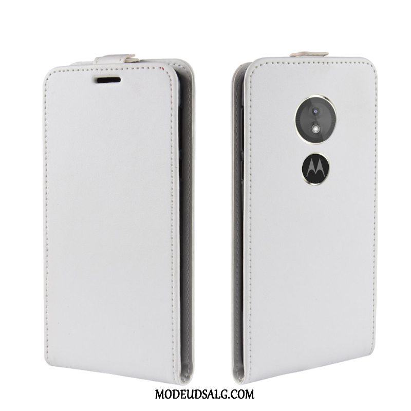 Moto G6 Play Etui / Cover Mode Anti-fald Korttaske Spænde Hvid