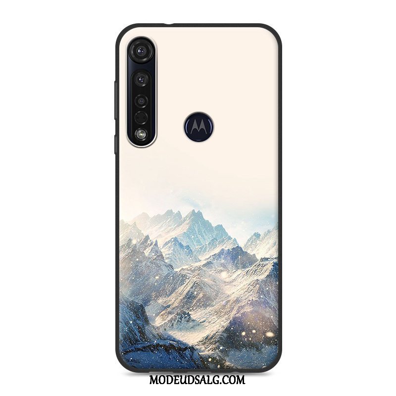 Motorola One Macro Etui / Cover Malet Silikone Simple Blød