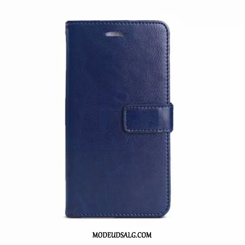 Nokia 6.1 Etui Beskyttelse Tegnebog Blå Folio Lædertaske
