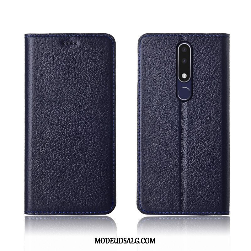 Nokia 7.1 Etui Cover Blød Beskyttelse Silikone Litchi