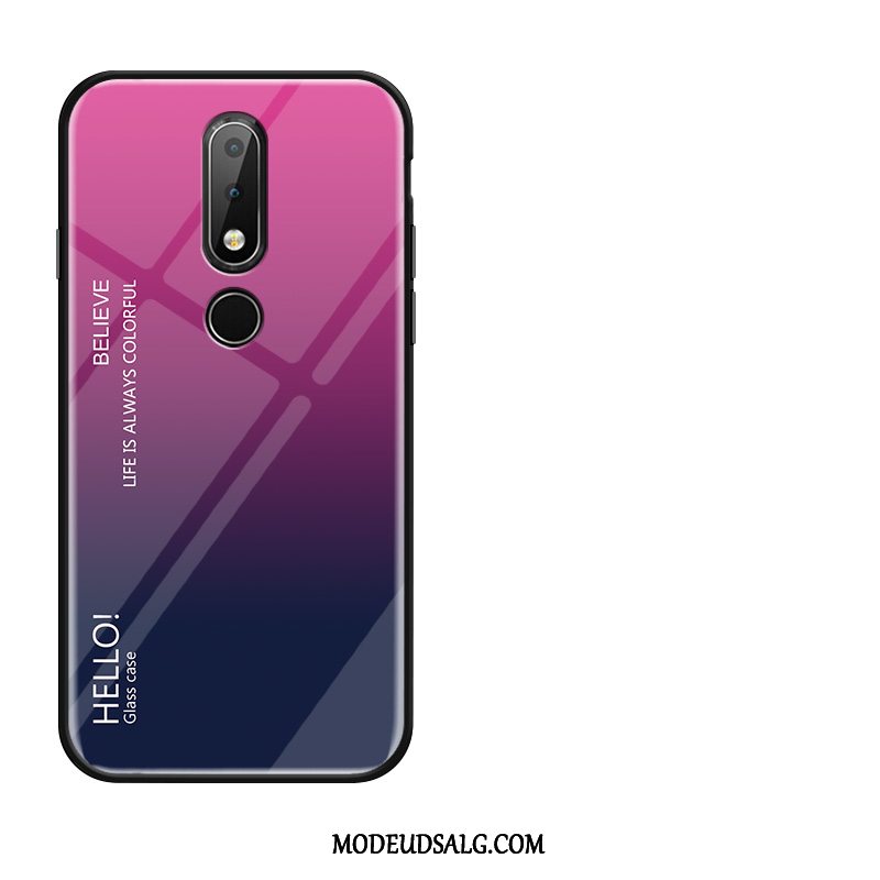 Nokia 7.1 Etui Kreativ Rød Gradient Cover Elskeren