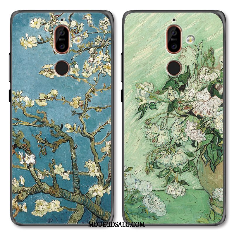 Nokia 7 Plus Etui / Cover Rose Beskyttelse Trend Høj Blomster