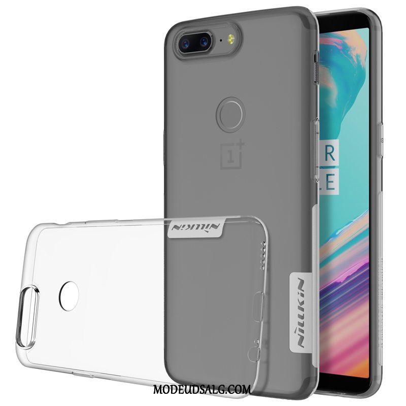 Oneplus 5t Etui Beskyttelse Gennemsigtig Cover Skridsikre Blød