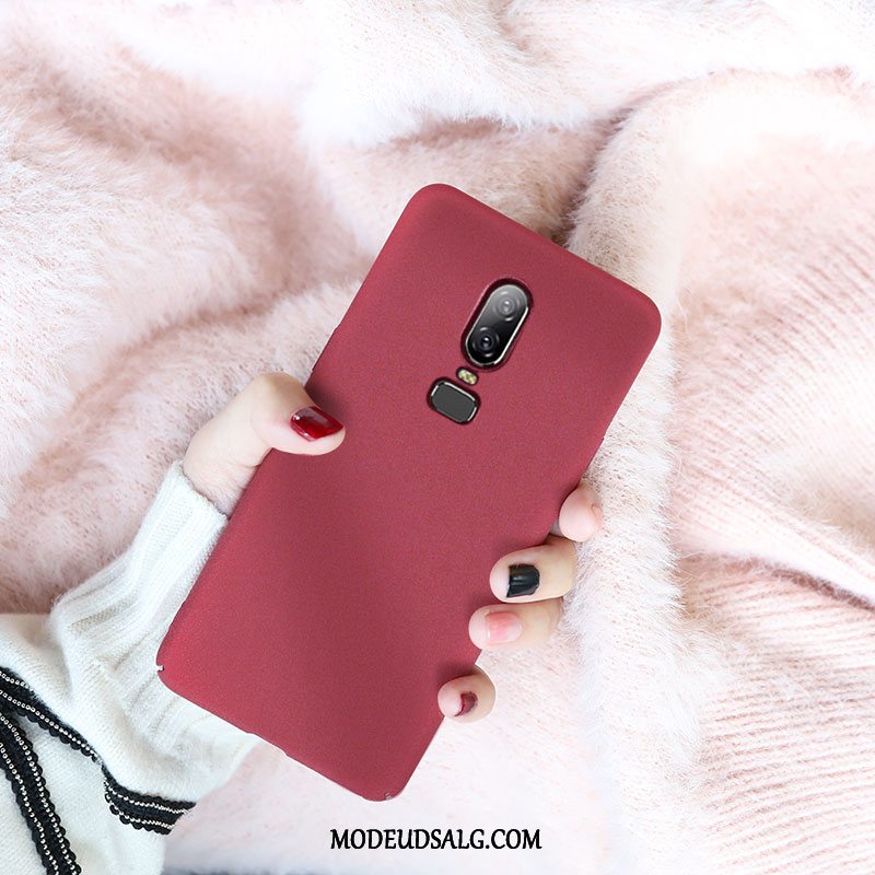 Oneplus 6 Etui / Cover Net Red Simple Hård Alt Inklusive Kreativ