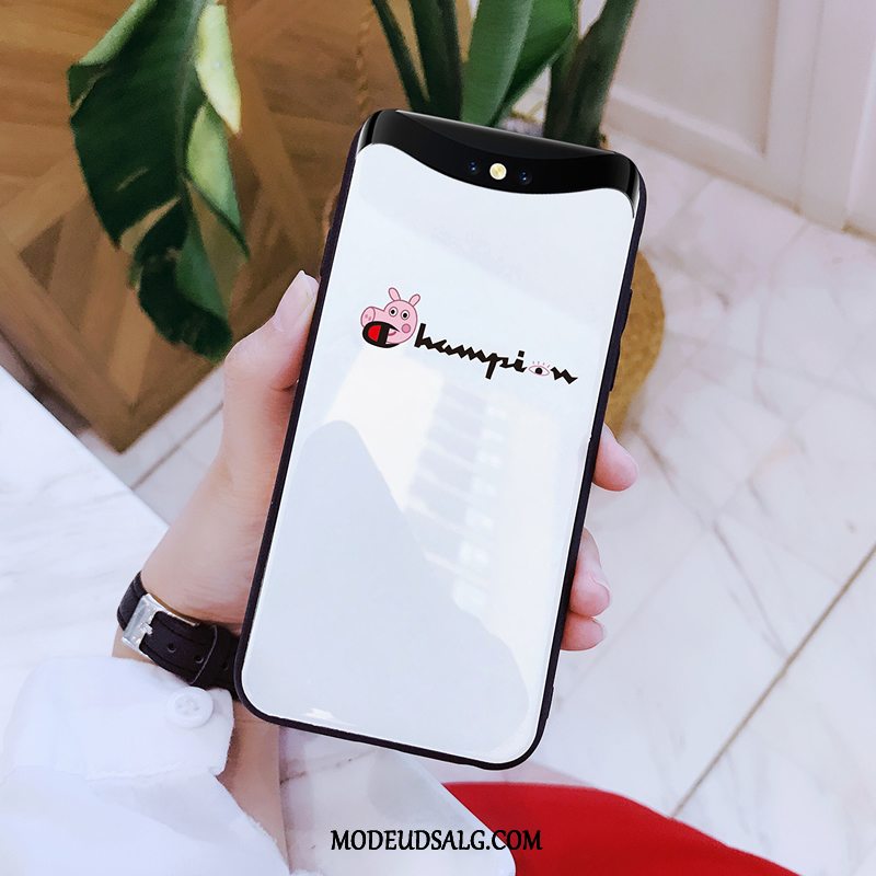 Oppo Find X Etui / Cover Net Red Hvid Elskeren Trend Tynd