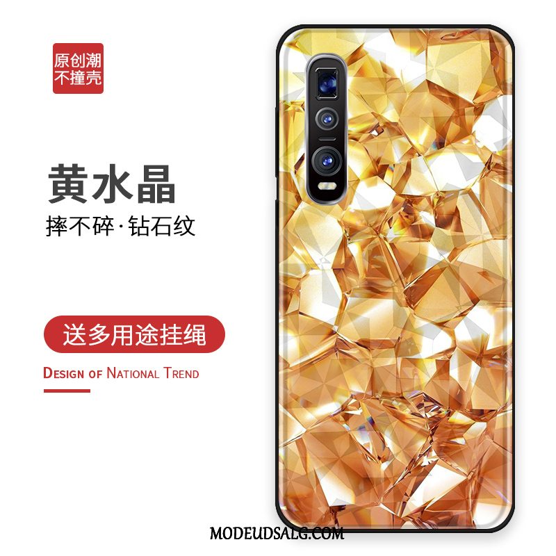 Oppo Find X2 Pro Etui Guld Beskyttelse Mønster Alt Inklusive Cover