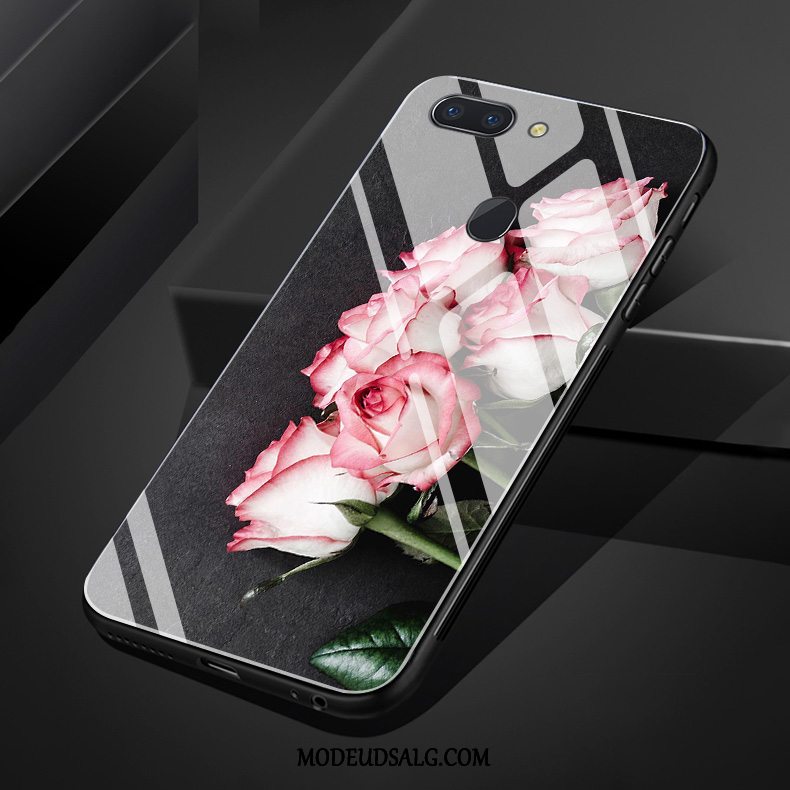 Oppo R15 Etui / Cover Blomster Spejl Glas Silikone