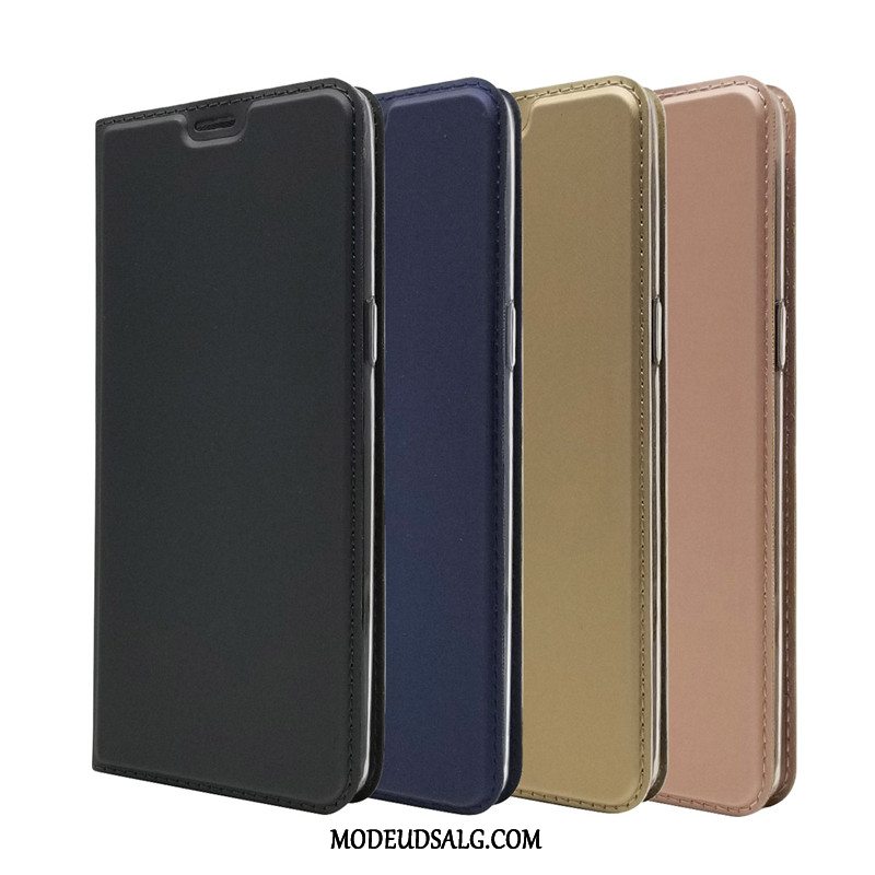 Oppo R15 Pro Etui Anti-fald Lædertaske Folio Silikone Cover