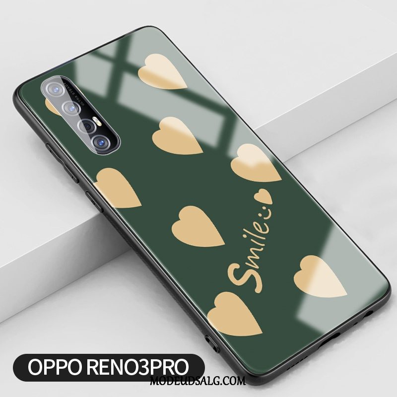 Oppo Reno 3 Pro Etui Cover Grøn Grå Spejl Trend