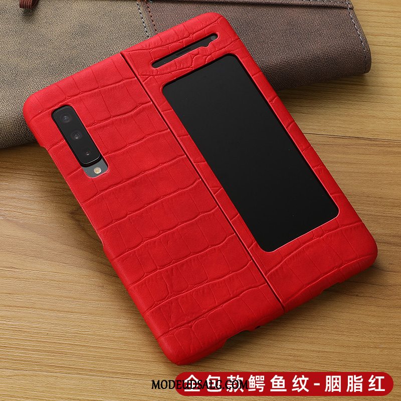 Samsung Fold Etui / Cover High End Beskyttelse Alt Inklusive Lædertaske Rød