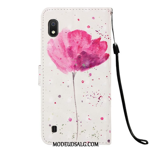 Samsung Galaxy A10 Etui Cover Anti-fald Smuk Folio Rød